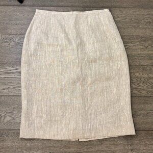 Vintage Harvé Benard 100% Linen Textured Pencil Skirt – Size 10